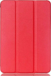 Tri-Fold Flip Cover Piele artificială Roșu (Galaxy Tab E 9.6)