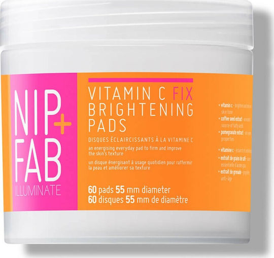 Nip+Fab Vitamin C Fix Μαντηλάκια Καθαρισμού Προσώπου 60τμχ
