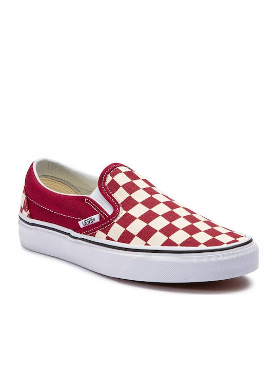 Vans Checkerboard Material Slip-on-uri pentru bărbați Rumba Red