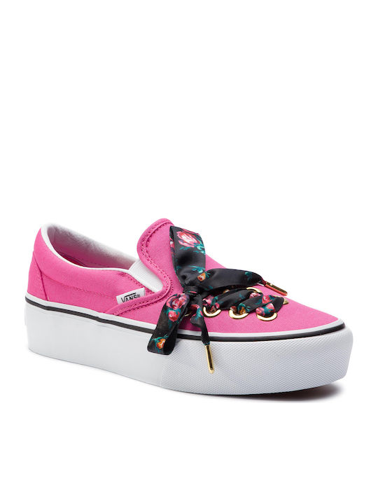 classic slip pink platform vans womens