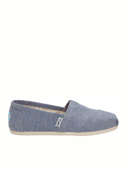 Toms Classic Alpargatas Women's Fabric Espadrilles Chambray Blue 10009752