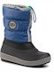 Kids Snow Boots with Zipper Blue