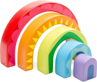 Le Toy Van Stapelspielzeug Παζλ Τούνελ Rainbow aus Holz für 12++ Monate