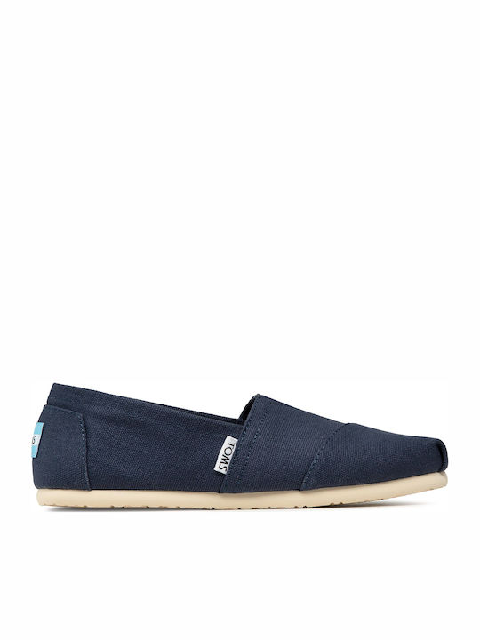 Classic Alpargatas Women's Fabric Espadrilles Navy Blue