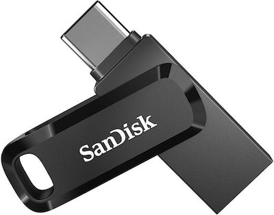 Sandisk Ultra Dual Drive Go 128GB USB 3.1 Stick mit Verbindung USB-C & USB-A Schwarz