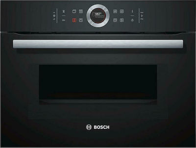 Bosch Εντοιχιζόμενος Φούρνος Μικροκυμάτων με Grill 45lt Μαύρος
