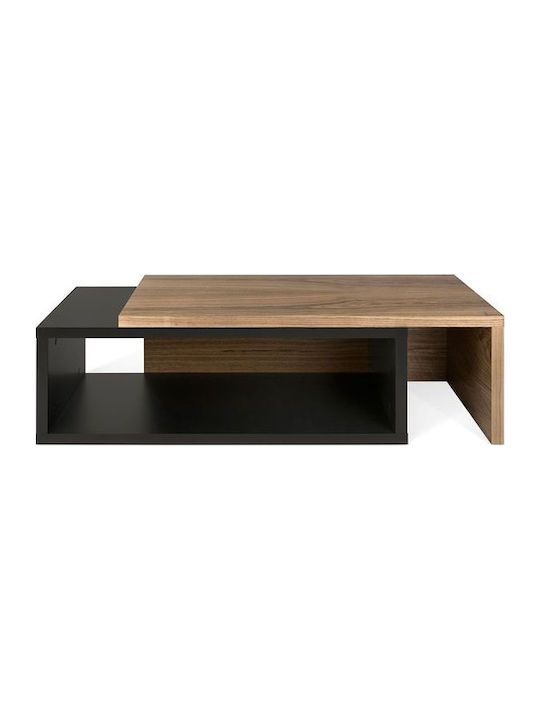 Rectangular Coffee Table from Solid Wood Brown L120xW60xH50cm.