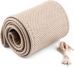 Auto-Lenkradabdeckung Maßgeschneidert mit Durchmesser 37-38cm aus Kunstleder Beige
