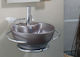 Adamidis Diamante Metal Επικαθήμενος Νιπτήρας Πορσελάνης 41x41x18cm Καφέ