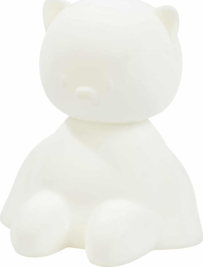 Nattou Kinder Dekorative Lampe Lapidou Kätzchen mit Farbwechsel Weiß 13.5x10.5x14εκ.