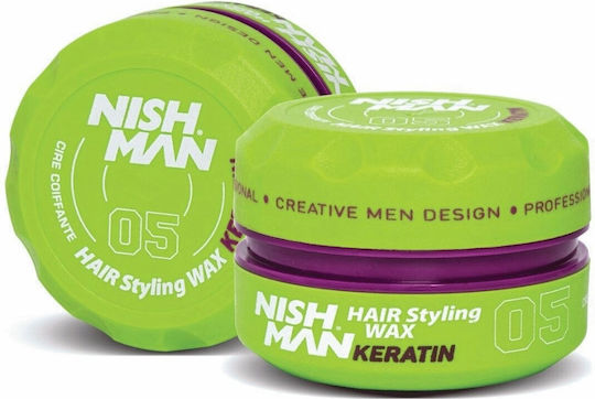 NISHMAN Hair Wax 05 Keratin Κερί για Δυνατό Κράτημα & Ματ Αποτέλεσμα 150ml