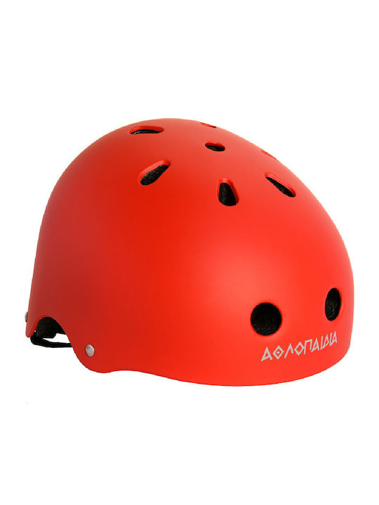 Athlopaidia Kids' Helmet for City Bike Red