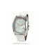 Chronotech Watch Battery with White Leather Strap CT7504M-B