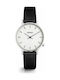 Komono Harlow Watch with Black Leather Strap