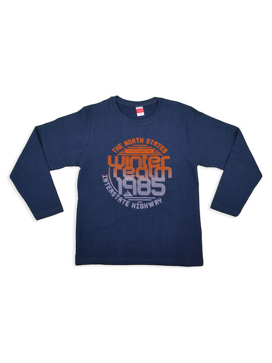 Joyce Kids Blouse Long Sleeve Navy Blue