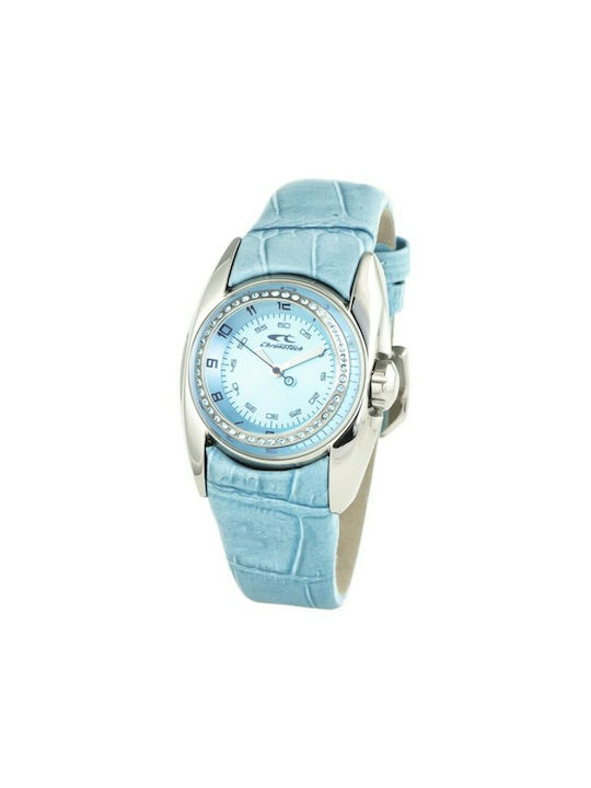 Chronotech Watch with Blue Leather Strap CT7704...