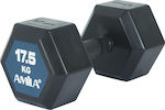 Amila Rubber Hexagon Dumbbell 1 x 17.5kg