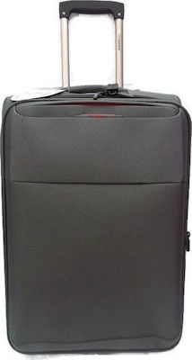 Diplomat The Athens Collection 6039 Large Travel Suitcase Fabric Gray with 2 Wheels Height 75cm.