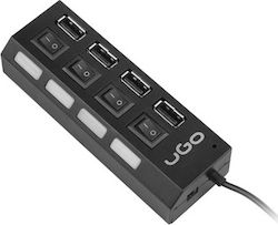 uGo UHU-1482 USB Hub 4 Θυρών (USB-A)