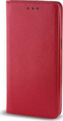 Synthetic Leather Book Red (Redmi 8)