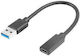 Lanberg Μετατροπέας USB-A male σε USB-C female 1τμχ AD-UC-UA-03