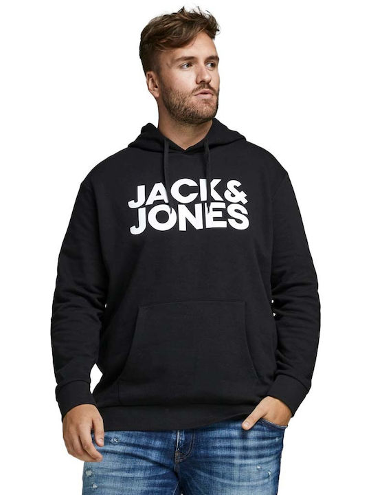 Jack & Jones Φούτερ με Κουκούλα Black