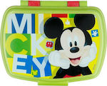 Stor Plastik Kinder Lebensmittelbehälter Mickey Grün 17 x 14 x 5.6Stück