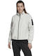 Adidas Lined Women's Short Sports Jacket for Winter White