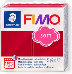 Staedtler Fimo Soft Polymeric Modelling Clay Red 57gr