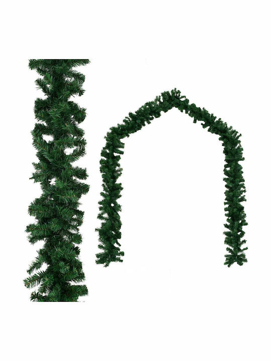 vidaXL 20m PVC Christmas Garland Green 1pc