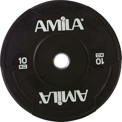 Amila Black Δίσκος Ολυμπιακού Τύπου Λαστιχένιος 1 x 10kg Φ50mm