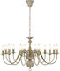 vidaXL Chandelier Candlestick 12xE14 Beige 281620