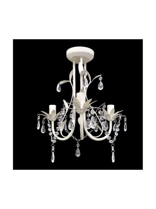 vidaXL Chandelier Candlestick White 278739