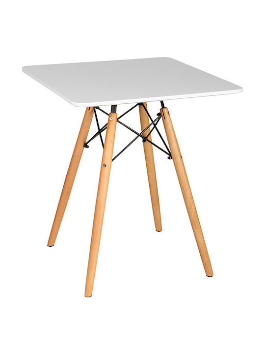 Tisch Küche Holz Weiß 70x70x75.5cm