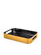 JK Home Decoration Метал Поднос за сервиране с Дръжки в Черен Цвят 24x17см 221514 1бр