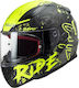 LS2 FF353 Rapid Naughty Full Face Helmet ECE 22.05 1300gr Black H-V Yellow KR5021