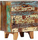 Bedside Table of Solid Wood Multicolour 40x30x50cm