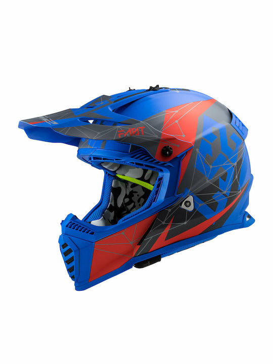 LS2 Fast Evo MX437 Alpha Matt Blue Motorcycle Helmet Motocross ECE 22.05 1150gr