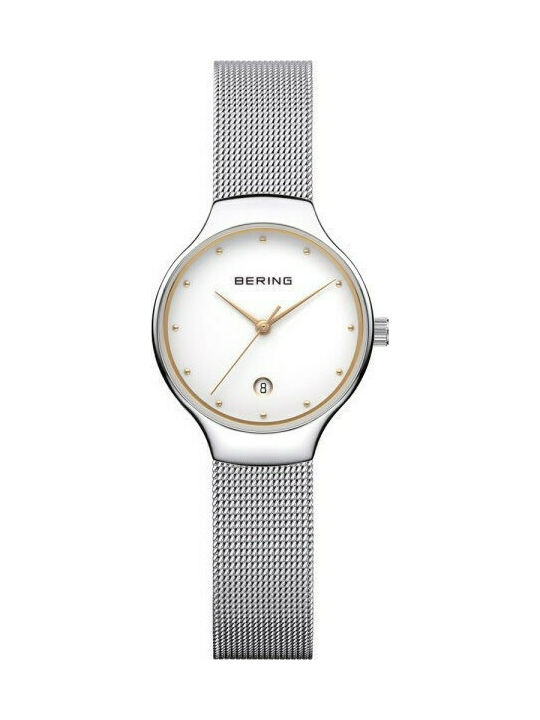 Bering Time Classic Watch Battery with Silver Metal Bracelet