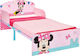 Disney Minnie Mouse Kinderbett Einzeln Mehrfarbig für Matratze 70x140cm