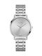 Guess Γυναικείο Ρολόι 40mm Μπαταρίας με Ασημί Μεταλλικό Μπρασελέ