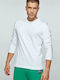 Bodymove Men's Long Sleeve Blouse White