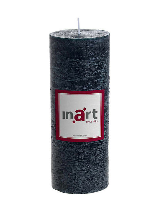 Inart Scented Candle Μαύρο 7x18cm