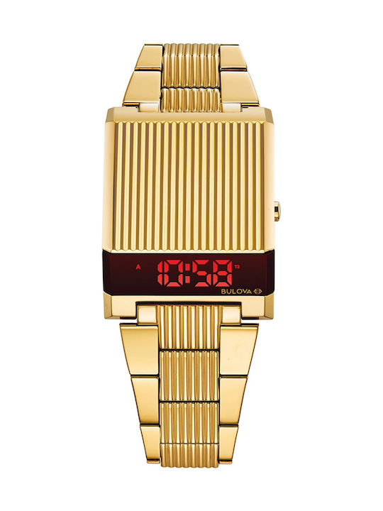 Bulova Computron 1976 Re-Edition Uhr Batterie mit Metallarmband