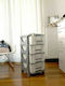 Homeplast Venus Plastic Drawer Unit 4 Tiers Gray 42x38x77cm