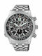 Citizen Promaster Sky Ανδρικό Ρολόι 43mm Χρονογράφος Eco - Drive με Ασημί Μεταλλικό Μπρασελέ