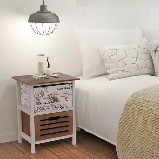 Bedside Tables of Solid Wood 2pcs Multicolour 30x28x46cm