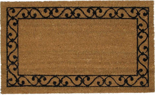 Import Hellas Doormat from Coconut Tree No 351 Beige-Black 45x75cm No351 Beige-Black