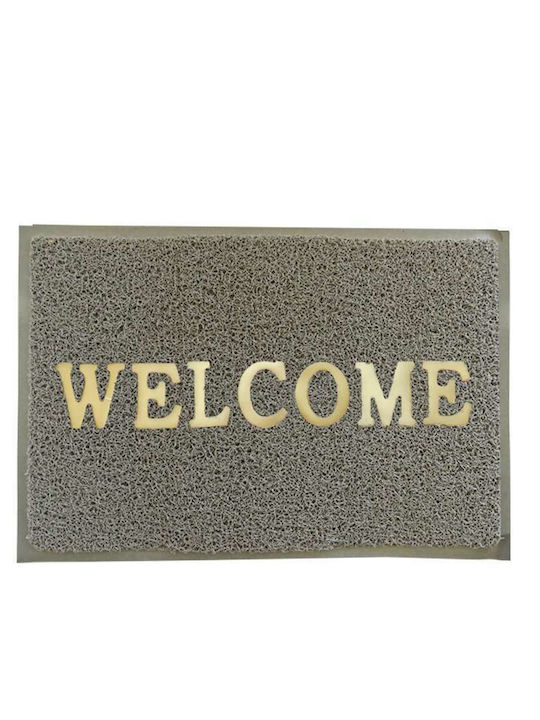 Art et Lumiere Entrance Mat Anti-slip Welcome Grey Light 40x60cm