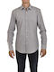 Hugo Boss Men's Shirt Long Sleeve Cotton Checked Light Blue